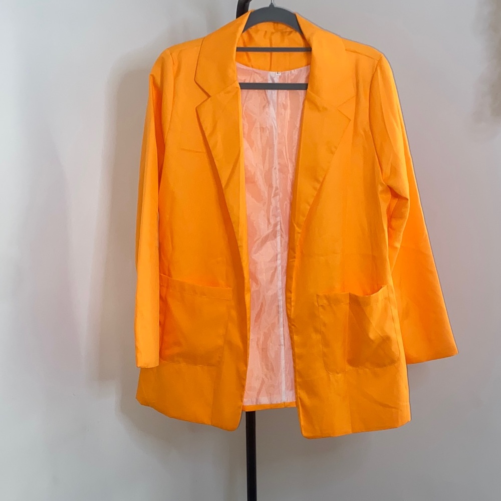 Vibrant Orange Blazer